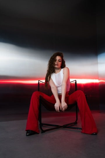 Червоні штани-кльош для танців