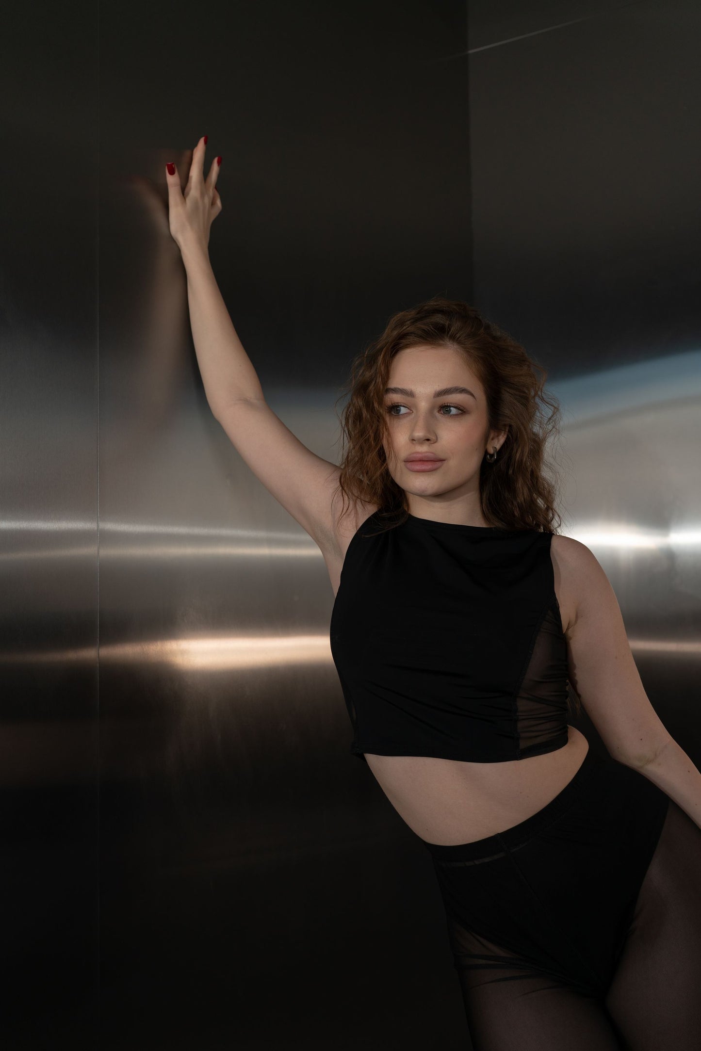 Чорні прозорі лосини, легінси з сітки